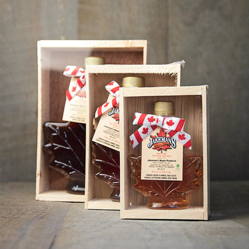 Jakeman's Pure Maple Syrup - Crated Autumn Leaf Glass, 50ml - 250ml - Jakeman's Maple Syrup